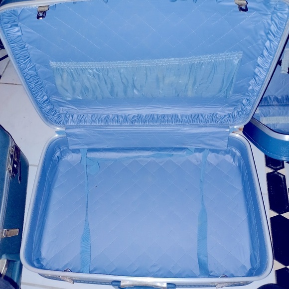 ORIG VTG 1960s Monarch Bags COMPLETE 5pc LUGGAGE SET - Picture 9 of 16